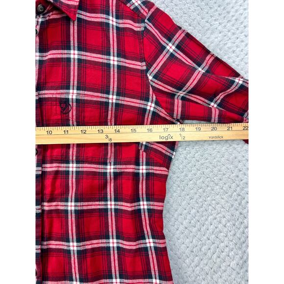 Fjallraven Women's Ovik Flannel Long Sleeve Shirt Deep Red Size X-Small Outdoor - Picture 7 of 16